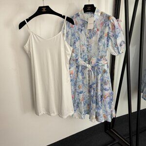 Zimmermann Women's 3D Butterfly and Floral Print Short-Sleeved Dress with Tie-Wa